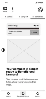 Wireframe: contribute step