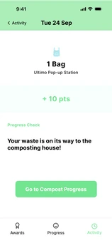 Drop-off detail with +10 points